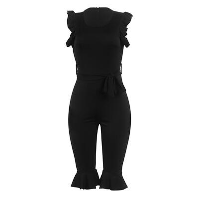 

Sexy Ruffle Sleeve Fashion Women One-Piece Romper Bodycon O-Neck Jumpsuit