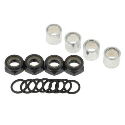 

Set Of 16 Iron Skateboard Bearing Longboard Washer Spacers Repair Nut 2 Colors