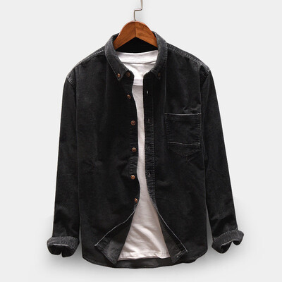 

Mens Casual Solid Long Sleeves Button Coat Loose Lapel Collar Outwear Jacket