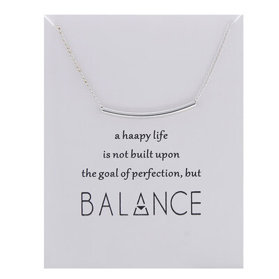 

Fashion Jewelry Balance Tube Bar Necklace