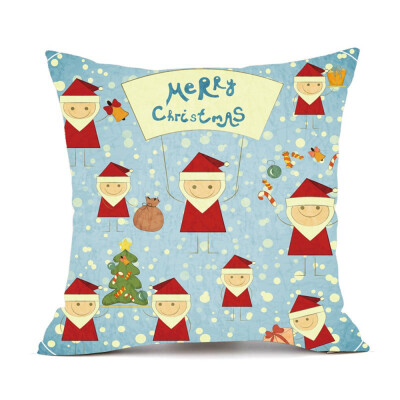 

Tailored Merry Christmas Pillow Cases Cotton Linen Sofa Cushion Cover Home Decor