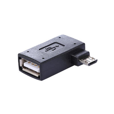

90 Degree USB 20 OTG Host Adapter Connector Converter with Micro USB Power