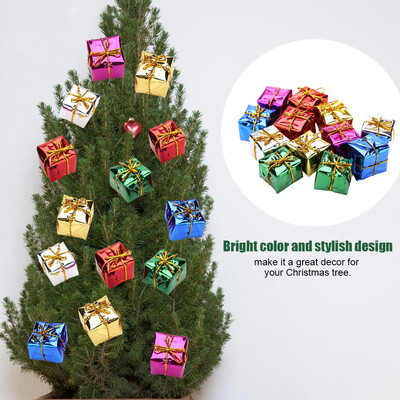 

Christmas 12PCS Gift Box Pendant Hanging Ornament for Christmas Tree Xmas Parties DecorGift Box Pendant