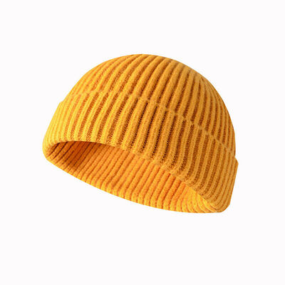 

Men Women Winter Knitted Hat Beanie Skullcap Sailor Cap Cuff Brimless Retro Warm