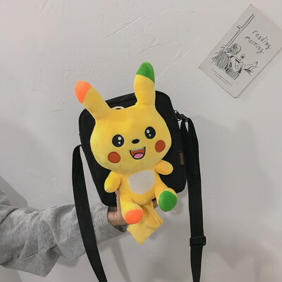 

Cartoon cute Bikachu canvas bag 2019 new fashion personality Messenger bag casual simple wild shoulder bag