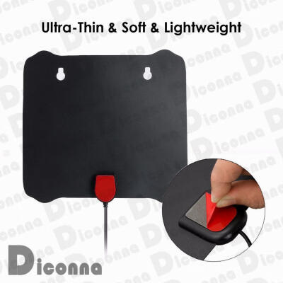 

200 Mile Thin Flat Antenna HD High Def TV HDTV 1080P 4K DTV Sky Link 13ft Cable