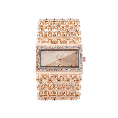 

Unique Womens Watches Rectangle Dial Ladies Fashion Quartz Wristwatch Alloy Bracelet Strap Clock Casual Dress Reloj Mujer