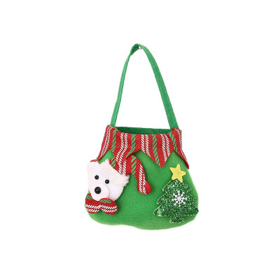 

Merry Christmas Red Candy Bag Christmas Tree Print Pouch Reusable Mini Handbag Xmas for Home Party New Year Decor Gift