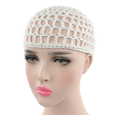 

Solid Color Mesh Crochet Hairnet Hair Protection Night Sleeping Cap For Women Hair Accessories