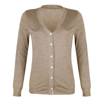 

Women Slim Thin Tops V-Neck Long Sleeve Cardigan Casual Buttons Blouse Tops