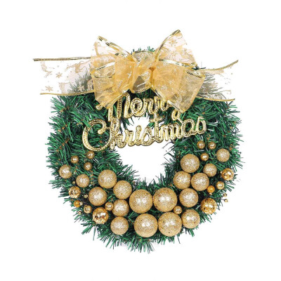 

Siaonvr Merry Christmas Wreath 30cm Window Door Decorations Gold Powder Ball Ornament