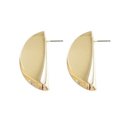 

EK2022 Fashion Fold Drop Earrings For Women Big Statement Earrings Punk Geometric Glossy Earring Jewellery Party Female