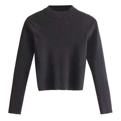 

High Neck Cropped Sweater