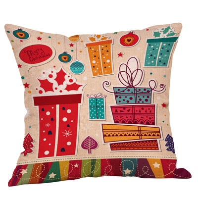 

〖Follure〗Merry Christmas Pillow Cases Cotton Linen Sofa Cushion Cover Home Decor