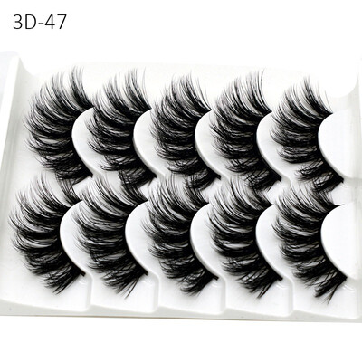 

Five Pair of False Eyelashes Natural Stereoscopic 3d Handmade False Eyelashes Makeup Lashes Makeup Tool
