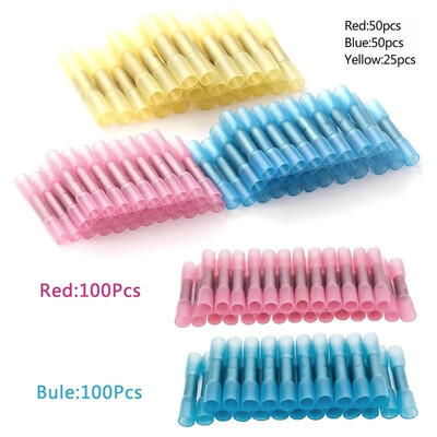 

200Pcs Insulated Waterproof Wire Connectors Heat Shrink Crimp Connector Kit