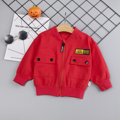 

Autumn Baby Boy Outerwear Cartoon Print Casual Zipper Sweatshirt Kids Outfits Tops