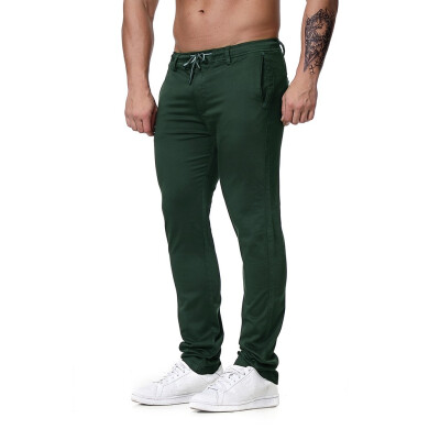 

Gobestart Fashion Mens Regular Fit Solid Color Pants Casual Trousers Work Pants