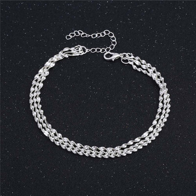 

Fashion Sexy Snake Chain Women Anklets Fine Multilayer Silver Bracelet