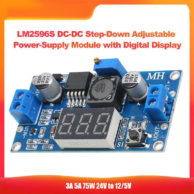 

LM2596S DC-DC Step-Down Adjustable Power-Supply Module LM2596 Voltage Regulator with Digital Display 3A 5A 75W 24V to 125V