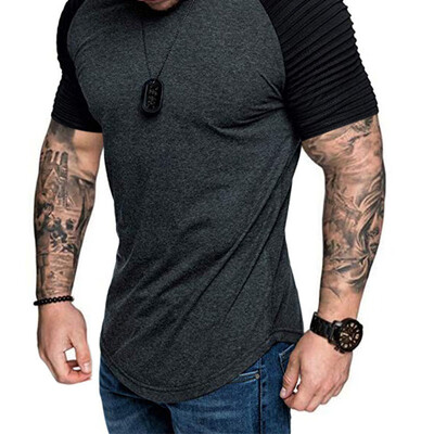 

Mens Gym Summer Slim Fit Casual Short Sleeve Muscle Tee Tops T-shirt Blouse