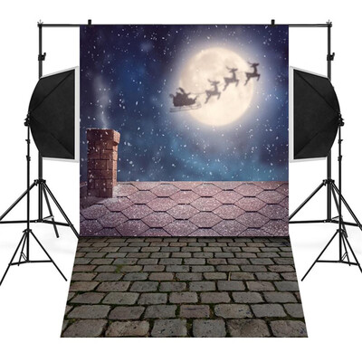 

〖Follure〗Christmas Backdrops Snowman Vinyl 3x5FT Lantern Background Photography Studio