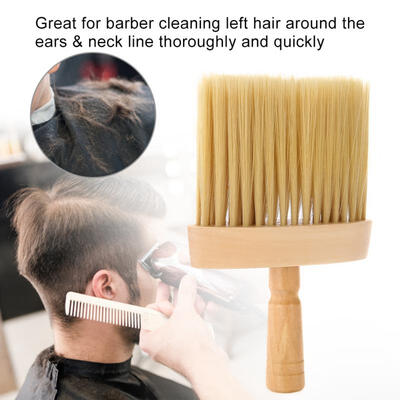 

Greensen Neck Face Duster Brush Salon Hair Cleaning Wooden Sweep Brush Hair Cut Hairdressing Tool
