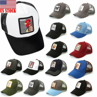 

TRUCKER Hat Snapback Cap Ajustable ANIMAL FARM Cock Woodpecker lion