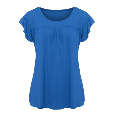 

Starmoon Women Casual Short Sleeve T-shirt Loose Soild O Neck Top Blouse