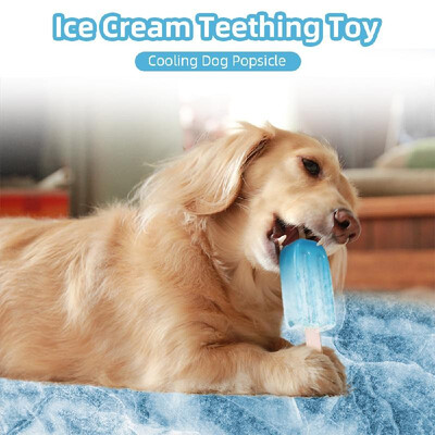 

Cooling Dog Popsicle Cool Teether Ice Cream Teething Summer Training Toy for Dogs Puppy