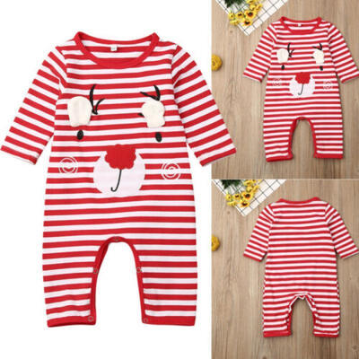 

Christmas Newborn Baby Boy Girl Reindeer Print Romper Bodysuit Jumpsuit Outfit
