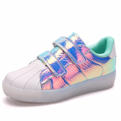 

Glowing LED Kids Sneakers Boy girl Shoes with light Fashion Luminous Lighted Colorful LED lights Children Shoes Casual Flat