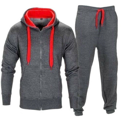 

Men Tracksuit Sports Suit Set Outwear Sweat HoodieTOP & BOTTOMS Joggers GYM Set