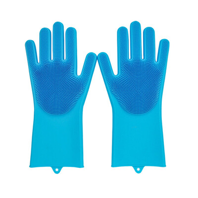 

Magic SakSak Reusable Silicone Gloves Scrubber Cleaning Brush Heat Resistant