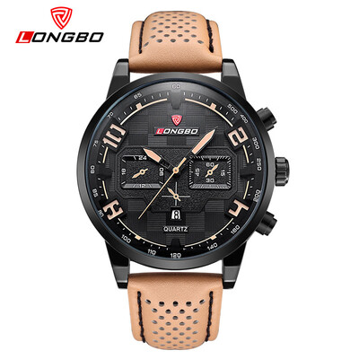 

Calendar watch mens sports quartz watch waterproof fashion trend belt mens watch 3006