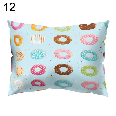 

Cartoon Fruit Donut Ice Lolly Pillow Case Sofa Waist Throw Cushion Cover Decor