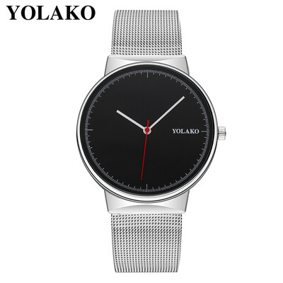 

Gobestart YOLAKO Mens Quartz Stainless Steel Band Newv Strap Watch Analog Wrist Watch