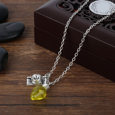 

Newest Stranger Things Christmas Tree Lights Charms Lobster Clasp Bulb Pendant Necklace Women Girls Christmas Freeshipping
