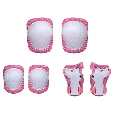 

Kids Knee Pads Set 6 in 1 Protective Gear Kit Knee Elbow Pads with Wrist Guards Children Safety Protection Pads for Rollerblading