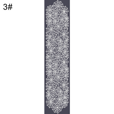 

Halloween Lace Spiderweb Fireplace Mantle Scarf Table Cloth Cover Party Supplies