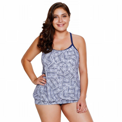 

Cross strap type with chest pad triangle Plus Size split swimsuit