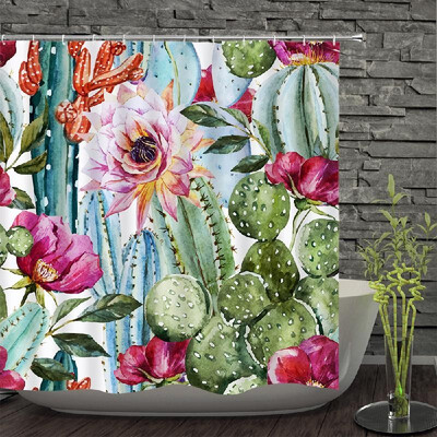

Shower Curtain Flower Decorative Bath Curtains Waterproof Polyester Fabric Anti-mildew Bathroom Curtains for Bathtub ShowersCurtai