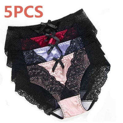 

Multicolor Sexy Lace Lot Of 5 Women Ladies Floral Bikini Panty Panties Briefs Underwear -XL