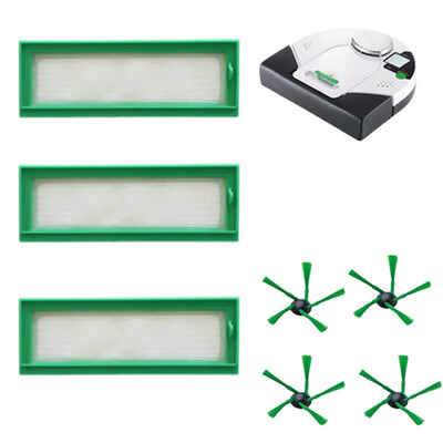 

3HEPA Filter 4 Side Brush For Vorwerk Kobold VR200 VR-200 Vaccum Cleaner Parts