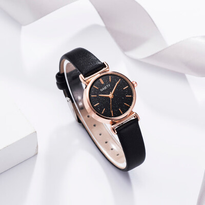 

RM GAIETY Fashionable Simple Digital Marble Dial Dial Belt Quartz Womens Watch