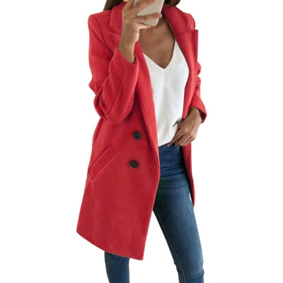 

Womens Long Sleeve Casual Slim Business Blazer Suit Coat Jacket Lapel Outwear