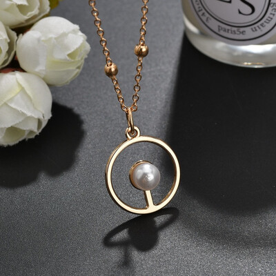 

Imitation Pearl Necklace Earrings Set Female Moon Love Declaration Necklace Ladies Wedding Party Valentines Day Girlfriend Gift