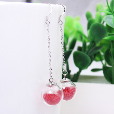 

2019 new summer style beads Drop earrings for women candy color chain pendant
