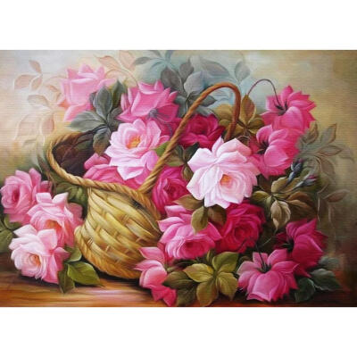 

5D DIY Diamond Painting Blossom Pink Flowers Cross Stitch Embroidery Kits