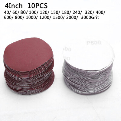 

10pcs 4 Inch Sanding Discs Sander Discs 40-3000 Grit Mixed Sanding Polishing Pad